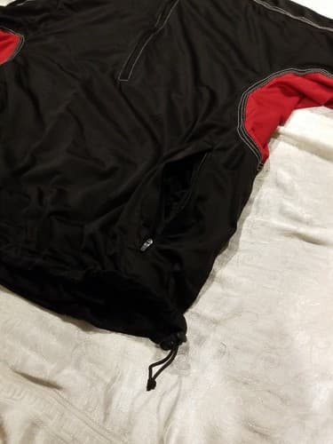 Sun Mountain Men's Rainflex LT 1/4 Zip S/S Golf Pullover Jacket Black / Red XL - Thumbnail 7