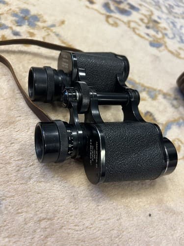 Rare Vtg Asahi Pentax Honeywell 8 x 30 7.5 Prism Coated Binoculars Leather Case - Thumbnail 2