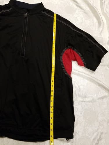 Sun Mountain Men's Rainflex LT 1/4 Zip S/S Golf Pullover Jacket Black / Red XL - Thumbnail 5