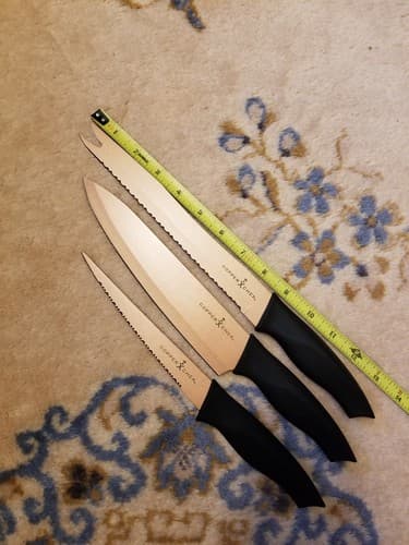 New COPPER CHEF 3-PIECE KNIFE SET A 9” MULTI-PURPOSE, 8" CHEF & 6" FILET - Thumbnail 5