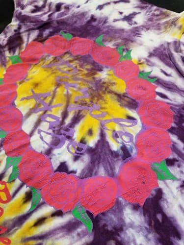VTG Hendrix Purple Haze Going For The Roses Band Tee Dye USA Shirt XL Vintage - Thumbnail 7