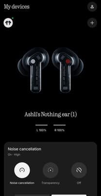 Nothing Ear (1) Right + Charging Case OEM Earbuds B181 Black *LEFT NO SOUND* - Thumbnail 12