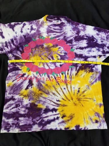 VTG Hendrix Purple Haze Going For The Roses Band Tee Dye USA Shirt XL Vintage - Thumbnail 6