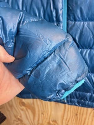 Patagonia Hi-Loft Down Sweater Hoody Kids Boys L 12 Blue Full Zip Jacket *READ - Thumbnail 11