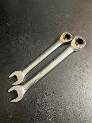 Lot Of 2 Blue Point 5/8 + 3/4 SAE Ratcheting Reversible Combination Wrench 12 Pt - Thumbnail 8