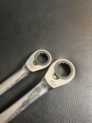 Lot Of 2 Blue Point 5/8 + 3/4 SAE Ratcheting Reversible Combination Wrench 12 Pt - Thumbnail 11