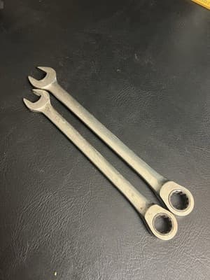 Lot Of 2 Foose Mac Tools Chip Ratchet Combination Wrench 18 mm Metric 5/8 SAE - Image 1