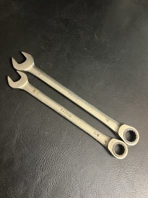 Lot Of 2 Foose Mac Tools Chip Ratchet Combination Wrench 18 mm Metric 5/8 SAE - Thumbnail 5