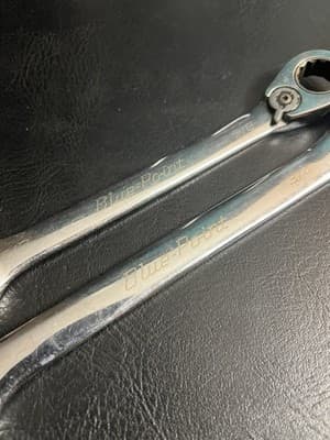 Lot Of 2 Blue Point 5/8 + 3/4 SAE Ratcheting Reversible Combination Wrench 12 Pt - Thumbnail 5