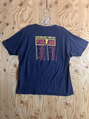 VTG PEARL JAM 2013 Lightning Bolt Tour Concert T-Shirt Band Tee Shirt Mens L Y2K - Thumbnail 5
