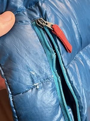 Patagonia Hi-Loft Down Sweater Hoody Kids Boys L 12 Blue Full Zip Jacket *READ - Thumbnail 6