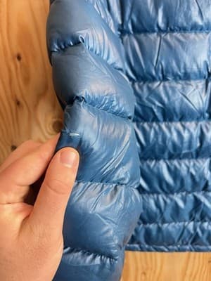 Patagonia Hi-Loft Down Sweater Hoody Kids Boys L 12 Blue Full Zip Jacket *READ - Thumbnail 14