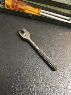 Plomb Tool 1/4" Ratchet #4751 Super Rare 1942 Socket Set SAE With Original Case - Thumbnail 2
