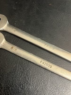Lot Of 2 Foose Mac Tools Chip Ratchet Combination Wrench 18 mm Metric 5/8 SAE - Thumbnail 7