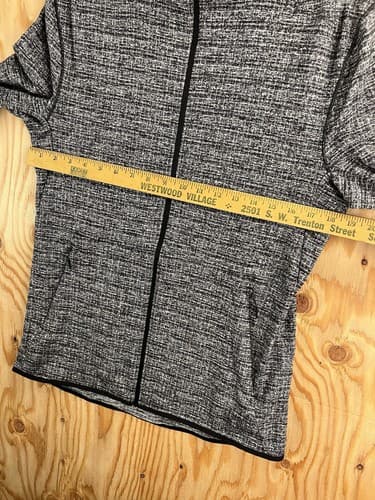 Lululemon Heathered Black Surge Warm Full Zip Jacket Hoodie Mens S Sweatshirt - Thumbnail 11
