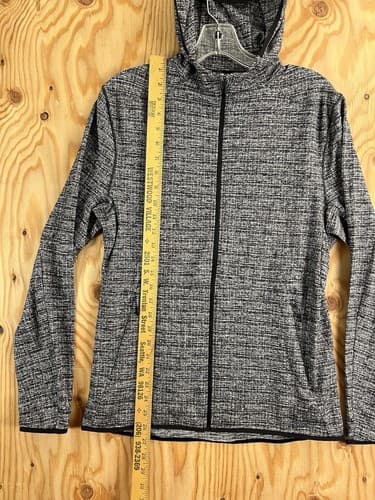 Lululemon Heathered Black Surge Warm Full Zip Jacket Hoodie Mens S Sweatshirt - Thumbnail 10