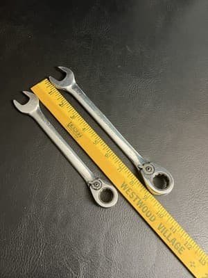 Lot Of 2 Blue Point 5/8 + 3/4 SAE Ratcheting Reversible Combination Wrench 12 Pt - Thumbnail 12