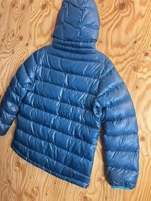 Patagonia Hi-Loft Down Sweater Hoody Kids Boys L 12 Blue Full Zip Jacket *READ - Thumbnail 15