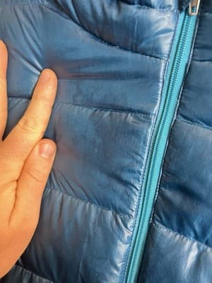 Patagonia Hi-Loft Down Sweater Hoody Kids Boys L 12 Blue Full Zip Jacket *READ - Thumbnail 9