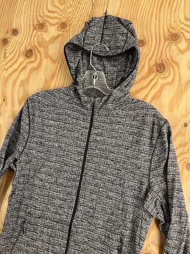 Lululemon Heathered Black Surge Warm Full Zip Jacket Hoodie Mens S Sweatshirt - Thumbnail 2