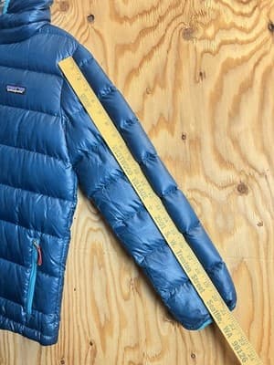 Patagonia Hi-Loft Down Sweater Hoody Kids Boys L 12 Blue Full Zip Jacket *READ - Thumbnail 23