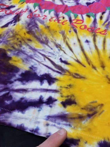 VTG Hendrix Purple Haze Going For The Roses Band Tee Dye USA Shirt XL Vintage - Thumbnail 9