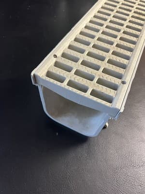 NDS 860G 5” IN EZ Channel With Grate Drain Plastic 20” Long. Floor Drainage - Thumbnail 2