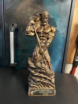 Niels Andersen Poseidon Trident Bodybuilding Male Posing Sculpture Statue Trophy - Image 1