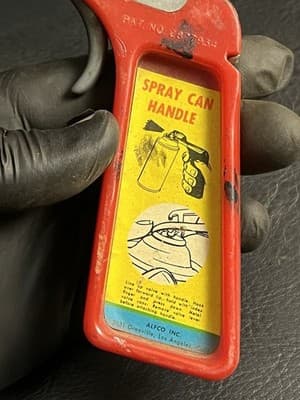 VTG Alfco Spray Can Handle for Spray Cans Paint USA Red Plastic & metal - Thumbnail 10