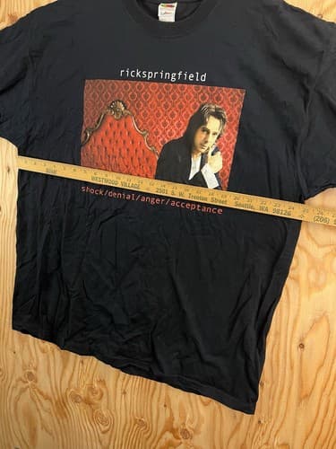 Vtg Rick Springfield Shock Denial Anger Acceptance 2004 Band Tour Shirt Mens XXL - Thumbnail 8