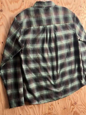 Dixxon Shirt Womens XL Green Black Plaid Snap Flannel Stay Gravity Grounded GC - Thumbnail 12