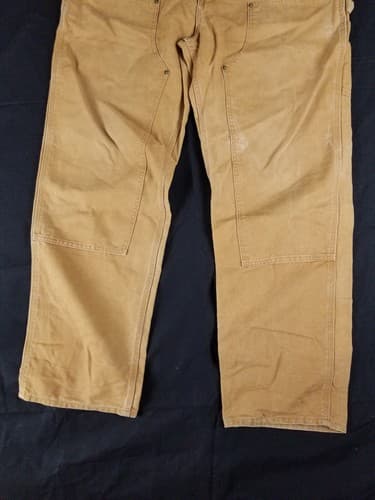 Carhartt B136 BRN Double Knee Carpenter Work Pants Mens 40x34 (Fits 38x33) EUC - Thumbnail 6