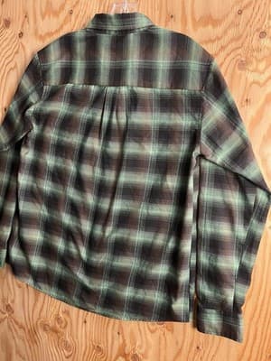 Dixxon Shirt Womens XL Green Black Plaid Snap Flannel Stay Gravity Grounded GC - Thumbnail 11