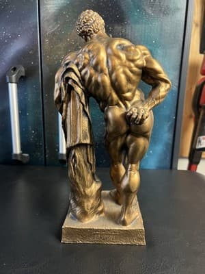 RARE Niels Andersen Sculpture Farnese Hercules Weightlifting Bodybuilding Trophy - Thumbnail 7