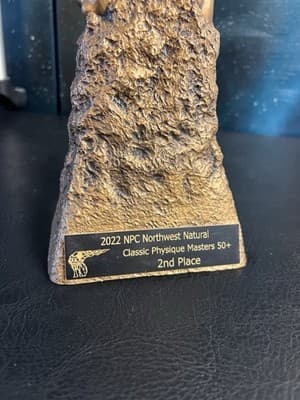 Niels Andersen Bodybuild Self Sculpted Man Chisel Sculpture Statue Trophy Award - Thumbnail 9