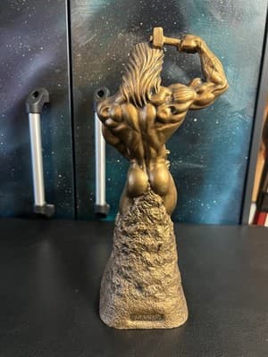 Niels Andersen Bodybuild Self Sculpted Man Chisel Sculpture Statue Trophy Award - Thumbnail 4