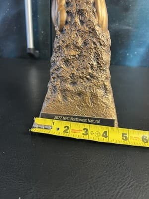 Niels Andersen Bodybuild Self Sculpted Man Chisel Sculpture Statue Trophy Award - Thumbnail 11