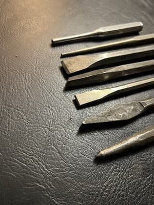 7 Lot Plomb Tools Craftsman Cold Chisels Punches Drifts Bolt Extractor USA Set - Thumbnail 8