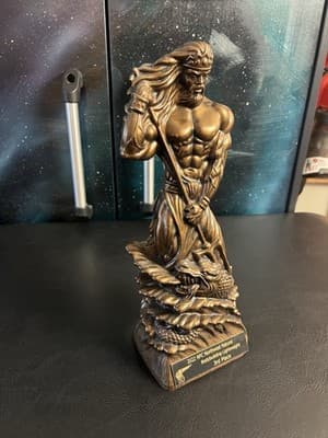 Niels Andersen Poseidon Trident Bodybuilding Male Posing Sculpture Statue Trophy - Thumbnail 2