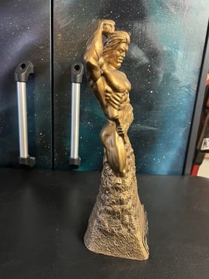 Niels Andersen Bodybuild Self Sculpted Man Chisel Sculpture Statue Trophy Award - Thumbnail 3