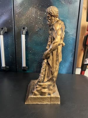 RARE Niels Andersen Sculpture Farnese Hercules Weightlifting Bodybuilding Trophy - Thumbnail 10