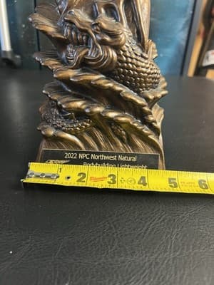 Niels Andersen Poseidon Trident Bodybuilding Male Posing Sculpture Statue Trophy - Thumbnail 12