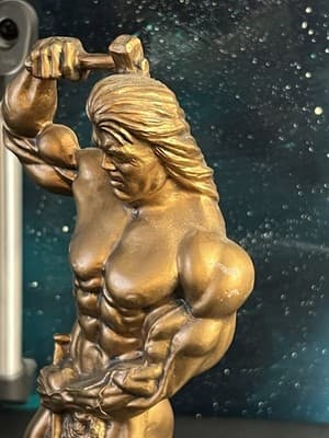 Niels Andersen Bodybuild Self Sculpted Man Chisel Sculpture Statue Trophy Award - Thumbnail 7