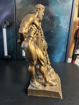 RARE Niels Andersen Sculpture Farnese Hercules Weightlifting Bodybuilding Trophy - Thumbnail 6