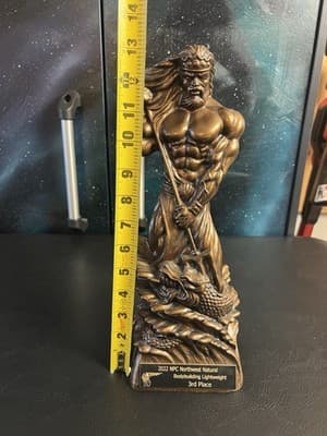 Niels Andersen Poseidon Trident Bodybuilding Male Posing Sculpture Statue Trophy - Thumbnail 11