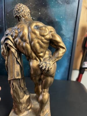 RARE Niels Andersen Sculpture Farnese Hercules Weightlifting Bodybuilding Trophy - Thumbnail 9