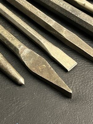 7 Lot Plomb Tools Craftsman Cold Chisels Punches Drifts Bolt Extractor USA Set - Thumbnail 4