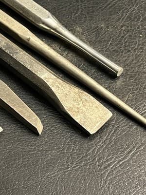 7 Lot Plomb Tools Craftsman Cold Chisels Punches Drifts Bolt Extractor USA Set - Thumbnail 5