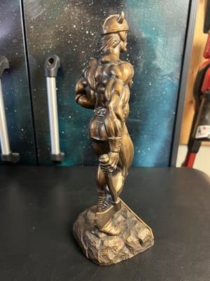 Niels Andersen Bodybuilder Muscle Viking Trophy Sculpture Statue 14" 1999 Award - Thumbnail 3
