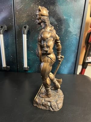Niels Andersen Bodybuilder Muscle Viking Trophy Sculpture Statue 14" 1999 Award - Thumbnail 5